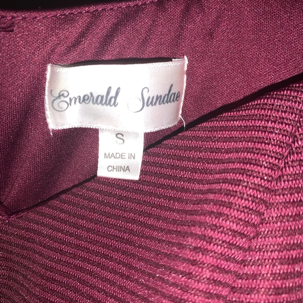 Burgundy dress, mid level ,size small